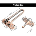 Miniatyrbild 4 av 5: (Silver, 2 Pack)Dörrförstärkningslås Spärr Svängstångslås för Hem Säkerhet Entrédörrslås för Barn Förtjockning Solid Aluminiumlegering