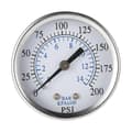 Trykmåler Kompressor 2\" Vis 0-200 Psi Bagmontering 1/4\" Npt 0-14bar