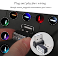 Pikkukuva 4 / 5: 2 kpl punainen yleinen Mini USB LED auton sisätilan tunnelmavalot auton tavaratilan tunnelmavaloihin, punainen