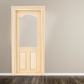 Miniatyrbild 3 av 5: Miniatyr simulerad trä DIY dörr möbler för 1:12 dockhus tillbehör
