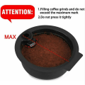 Miniatyrbild 3 av 5: BF Kaffeepads Wiederverwendbarer Kaffeefilter Nachfüllbarer Kaffeepad aus Kunststoff mit Löffel für Bosch Tassimo Kaffeemaschine 180ml