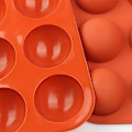 Miniatyrbillede 4 af 5: 6 Hulrums Halvkugle Silikoneform 3 Pakker Bageform Til Fremstilling Af Chokolade Kage Gele Dome Mousse