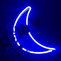 Miniatyrbild 4 av 5: 2023 - Varmvit mån neon skylt konst väggdekor USB batteridriven neon skylt nattlampa