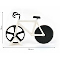 Miniatyrbild 2 av 5: Cykelpizzaskärare Blå Cykelpizzaskärare med stativ Non-Stick Köksredskap Pizzabakningsverktyg Vit