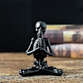 Miniatyrbillede 2 af 4: Mike Halloween Dekoration Yoga Skull Statuer, lille harpiks skulptur håndværk skelet karakteristisk modellering dekoration ornamenter til stuen, soveværelset