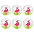 Miniatyrbilde 1 av 5: 6 stk 3D strandballer oppblåsbare strandballer krabbe flamingo enhjørning tema strandballer bassengleketøyballer