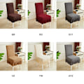 Miniatyrbild 5 av 5: Stolskydd Stretch Elastiskt Universellt Stolskydd, Matsalsstol Plysch Stolskydd med Tjock Kjole, Stretchbara Stolsöverdrag, 1 Styck Brun