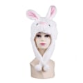 Miniatyrbillede 1 af 2: Plysj sjove dyrehatte One Size Cap Polyester med fleecefor - kanin