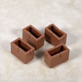 Miniatyrbild 3 av 5: 8 st/set stolskyddsunderlägg rektangulära möbelbensskydd flyttbara bordsbensöverdrag med gummisula (transparens) kaffe