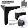 Miniatyrbillede 3 af 5: 4 stk. 10 cm metal møbel sofa ben moderne trekant møbel fødder DIY udskiftning skab