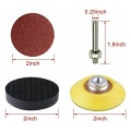 Miniatyrbild 4 av 5: longziming 2 tum sandpapper flocking sandpapper set slipning polering papper pad 200 stycken sandpapper set + svamp pad slipbord