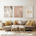 Miniatyrbild 5 av 5: Set med 3 premium-affischer - Pampasgräs - för vardagsrum eller sovrum - Triumph oramad (30 x 40 cm)