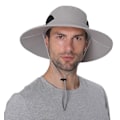 Miniatyrbillede 1 af 5: Bredskygget Solhat Sommer UV-beskyttelse Strandhat Brusebad Regnbeskyttelse Jagthat Sammenfoldelig Fiskerihat Med Justerbar Hagesnor Og Åndbar Mes