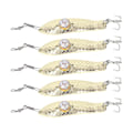 Miniatyrbilde 5 av 5: LED Fiske Lokke Lys - 5PCS Rustfritt Stål Flasher Agn med Gull LED Lys for Fiske Tilbehør