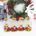 Miniatyrbilde 2 av 5: 4 stk Julelys Holdere Metall Lysestake Lys Stativ Bordplatedekorasjon