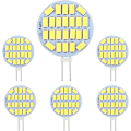 Miniatyrbillede 1 af 5: G4 LED-pære 3w, Ac/dc12-24v, 300lm koldt hvidt 6000k, 24x5730 Smd, 30w halogenpæreækvivalent, ikke-dæmpbar, G4 runde LED-pærer, 6 stk.
