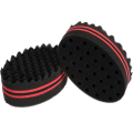 Miniatyrbilde 3 av 5: Hårsponger, magisk barber twist curl børste svamp (2 stk, svart)