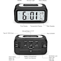 Miniatyrbild 4 av 5: Digital väckarklocka, LED-ljus väckarklocka, batteridriven tyst väckarklocka med stora siffror för barn flickor pojkar tonåringar vuxna, väckarklocka