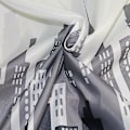 Miniatyrbillede 5 af 5: Vandtæt bruseforhæng skimmelresistent polyester bruseforhæng med 12 kroge, badeforhæng