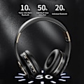 Pikkukuva 2 / 5: Bluetooth-langattomat stereokuulokkeet korvan päälle, älykäs melunvaimennus, 60 tunnin työaika, subwoofer, taittuva (A)