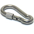 Miniatyrbillede 2 af 2: 5 stk. Snap Hooks i rustfrit stål med lås Snap Hook Niro Aisi 316 V4a 50-120 mm (8 x 80)