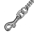Miniatyrbilde 5 av 5: 10mm Metallhundekjede med polstret håndtak for mellomstore hunder Kjæledyrkobbel Sølv