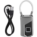 Miniatyrbilde 5 av 5: Fingeravtrykklås, IP66 vanntett sikkerhetsnøkkelfri lås USB oppladbar dør lås for husdør, ryggsekk, koffert, sykkel, etc.