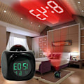 Miniatyrbild 1 av 5: Multifunktionell digital projektionsväckarklocka med rösttalande LCD-projektionstid