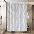 Duschdraperi, 180 x 180 cm (71 x 71 tum) | Polyester (fiskbensmönster, 2-pack) för badkar