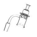 Miniatyrbillede 3 af 5: 4xprotable Quartz Kettle Tilbehør 95mm Quartz Glas Instrument Produkter