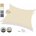 Miniatyrbild 2 av 5: Markis Vattentät Rektangulär 2x3m Väderskydd Solskydd PES Polyester med UV-skydd för Uteplats Balkong Trädgård Ljus Khaki