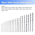 Miniatyrbilde 2 av 4: 20 stk Hss Mini Twist Drill Bits Kit, Precision Mini Drill Bit Set, 0,3 mm-1,6 mm Hss Twist Drill Bits, Twist Drill Bits Med Boks For Tremodellfremstilling,