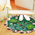 Miniatyrbild 3 av 5: 3D-golvdekal fisk vardagsrum kök badrum tapet väggmålning dekor, 1 st