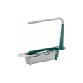 Miniatyrbild 1 av 5: Kökssvask Retractable Drain Rack Drain Basket Cloth Plastic Finish Retractable Drain Rack Retractable Drain Rack Diskmaskin Drain Grön