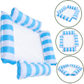 Miniatyrbild 5 av 5: Vattenflytande soffa pool flytande hängmatta pool flytande solning pool flytande pool (blå)
