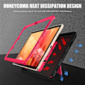Miniatyrbillede 2 af 4: Blank og skinnende overflade etui til Samsung Tab A7 10,4 tommer med justerbart stativ, bikagedesign til varmeafledning, fuld beskyttelse