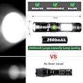 Miniatyrbild 2 av 5: Fackla Led ficklampa Usb uppladdningsbar kraftfull militär Cob lampa bärbar zoomable fackla för Auto Ga
