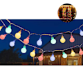 Miniatyrbild 2 av 5: Färgglada utomhuslampor, 12M 100 LED, julgransbelysning för festträdgård balkong och inomhus, jul, barnrum, fest,