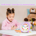 Miniatyrbilde 5 av 5: Barnealarmklokke for gutter og jenter, analog barnealarmklokke, stille alarmklokke uten tikking, liten og lett reisevekkerklokke i kvarts, med slumrefunksjon