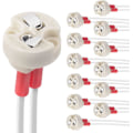 Miniatyrbilde 1 av 4: Bi-pin Base, G4, Gu5.3, G6.35, Gy6.35, Gx5.3 Mr16, Gz4 Mr11, Halogen Glød Socket Keramisk Kropp Lampeholder (12stk)