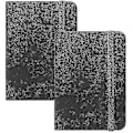 Miniatyrbild 1 av 3: 2 st fickanteckning A6 svart liten anteckningsblock läder journal anteckningsblock tjockt papper anteckningsblock med 200 sidor (14,5 x 9,5 cm)