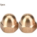 Miniatyrbild 1 av 5: Mässing Ekorrnötter Set Dome Head Cap Hex Nut Set Fordon Fästelement (M12 5st)