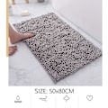 Pikkukuva 3 / 5: Liukumaton imukykyinen kylpyhuonematto 80cmx50cm Chenille Mikrokuitu Kylpyhuone Suihkumatto, Harmaa (80cm*50cm, Harmaa)