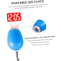 Miniatyrbillede 3 af 5: 1 stk. Projektionselektronisk ur Rejse Mini Led Ur Projektor til børn Bærbar Led Cloc