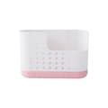Köksbestickbricka, bestickförvaringslåda för hushåll, dränerbar (rosa)
