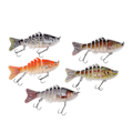 Miniatyrbild 5 av 5: 5PCS 6 Sektioner Fiske Lure Multi Ledat Swimbait Multi Sektion Hårdbete med 2 Krokar
