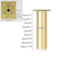 Miniatyrbillede 3 af 5: 4 sofaben med guld, justerbar højde, runde rørben, højde: 6-30 cm base aluminiumlegering | anodiseret overflade (30 cm)