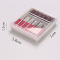 Miniatyrbild 2 av 2: Nagelborr- och slipbandset, utbytbara elektriska nagelborr för nagelfilning med 6 borr och 6 slipband