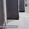 Miniatyrbillede 4 af 4: Antimug-bruseforhæng Sort Gradient Maskinvaskbart Stof Lille Vandtæt Polyester Tekstil Badeforhæng med 10 Ringe Bruseforhæng 180x180