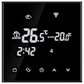 Miniatyrbild 1 av 5: Programmerbar elektrisk termostat Smart digital rums termostat med glas pekskärm 230V 16A Svart